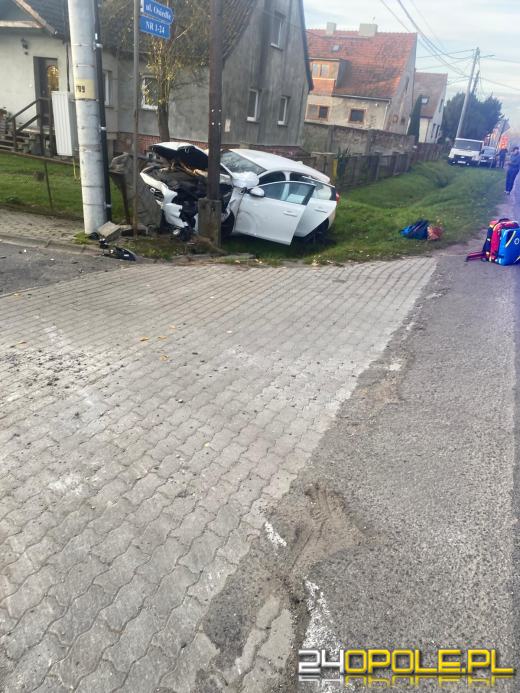 Zderzenie dwóch samochodów w Prószkowie