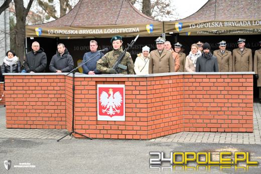 Uroczysta przysięga wojskowa w 10 Opolskiej Brygadzie Logistycznej
