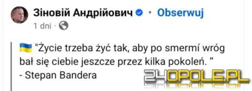 Kontrowersyjny wpis mera Nadwórnej o Stepanie Banderze wywołuje oburzenie w Prudniku
