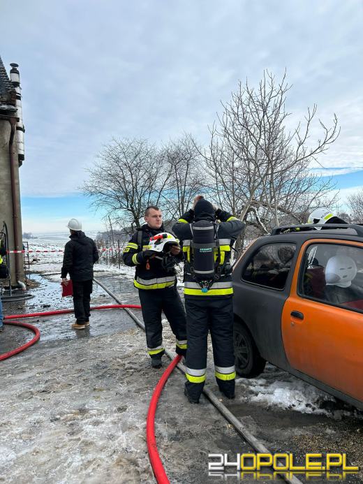 Pożar warsztatu samochodowego w Kolnowicach - spłonął budynek i wyposażenie