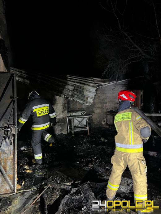 Pożar w Długomiłowicach: strażacy ugasili ogień w warsztacie i altanie