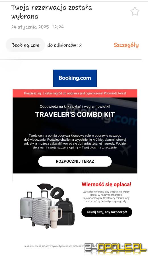 Masz rezerwację na ferie?Uważaj, Booking.com uwielbiany przez cyberprzestępców