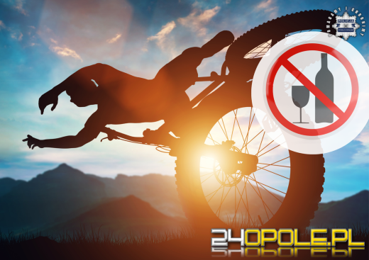 Z 3 promilami próbował zjechać na rowerze po schodach