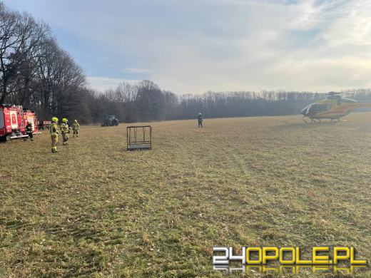 W ciężkim stanie trafił do szpitala. Młody mężczyzna ucierpiał podczas wycinki drzew