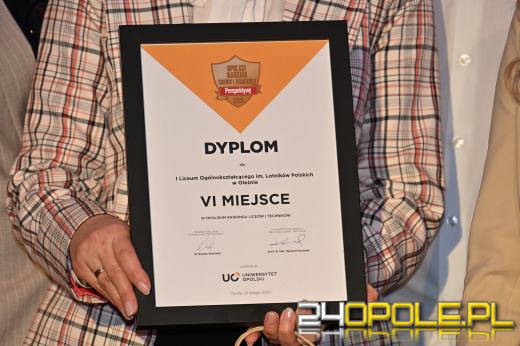 Gala Opolskich Perspektyw 2025. Najlepsze szkoły średnie w województwie nagrodzone