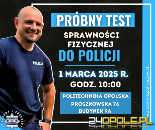 Próbny test sprawności do Policji w Opolu - szansa na sprawdzenie swoich sił