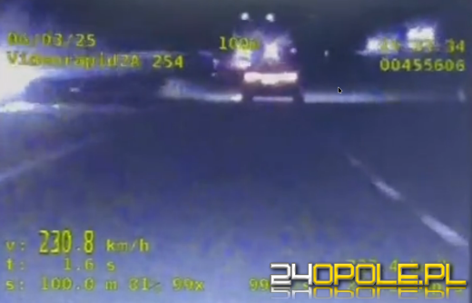 47-latek pędził samochodem 230 km/h