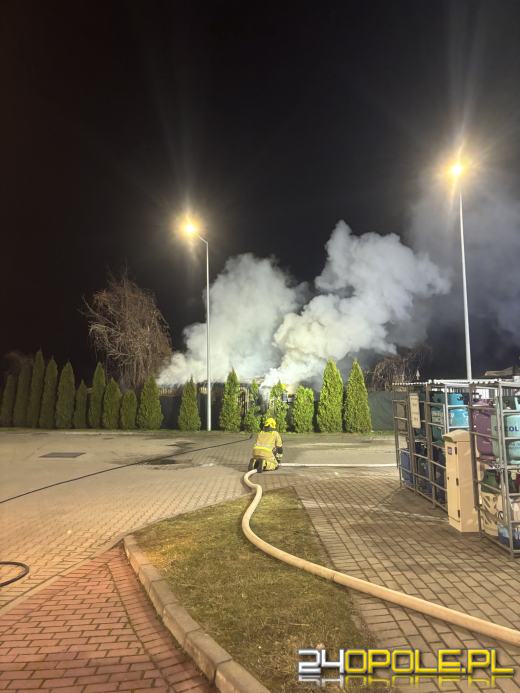 Pożar altany w pobliżu stacji benzynowej w Kędzierzynie-Koźlu