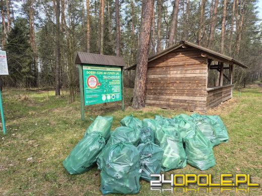 Akcja sprzątania lasu w Nadleśnictwie Zawadzkie - prawie 350 osób wzięło udział
