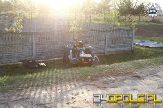 Pijany kierowca quada z sądowym zakazem spowodował wypadek pod Wołczynem