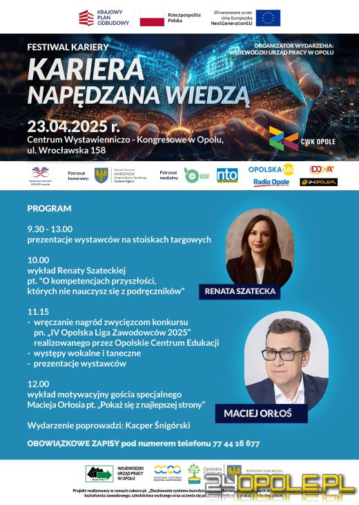 Festiwal Kariery w Opolu już jutro - ponad 30 wystawców, wykłady i inspiracje zawodowe w CWK