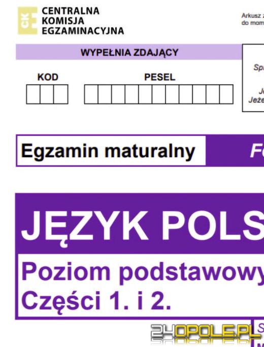 Zdjęcia arkusza z matury z języka polskiego w sieci. CKE: sprawa zostanie zgłoszona na policję