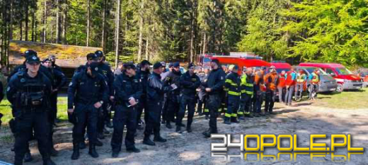 Drony i śmigłowce podczas polsko-czeskich poszukiwań w górach