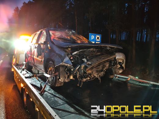 Samochód wypadł z drogi w Grodźcu