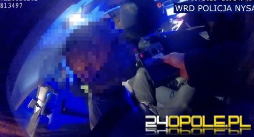 Pościg ulicami Nysy. Pijany i bez uprawnień, zatrzymany przez patrol policjantek (WIDEO) 