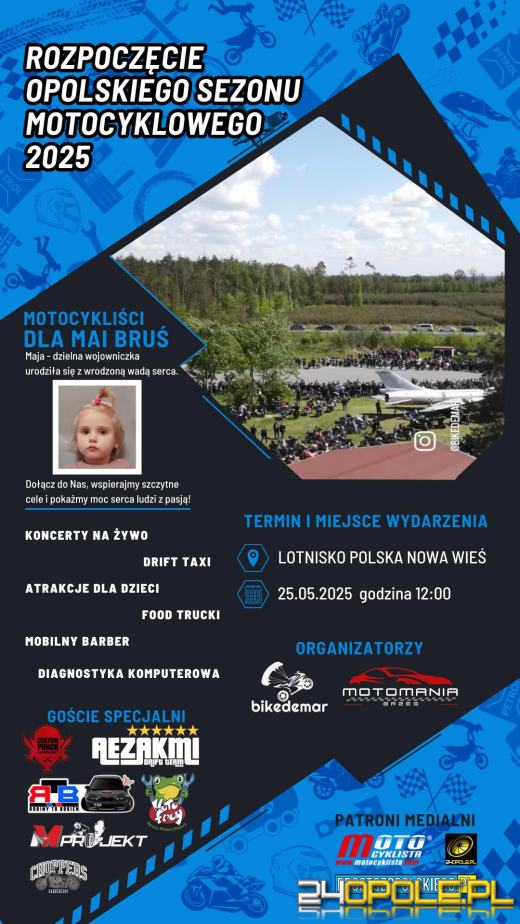Rozpoczęcie opolskiego sezonu motocyklowego 2025 - wielka impreza już 25 maja