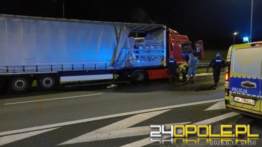 Nocna akcja służb na A4. Spłonął tir przewożący meble