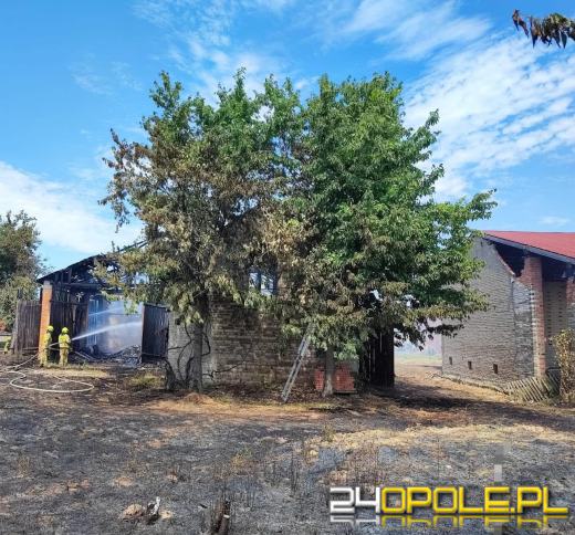 Groźny pożar w miejscowości Odcinek - dwie osoby poszkodowane