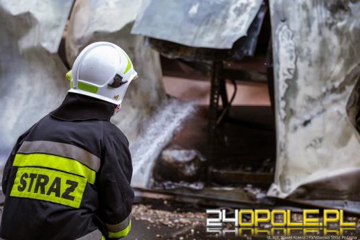 Strażacy dogaszają ogień po całonocnej akcji. Dwóch strażaków poszkodowanych 