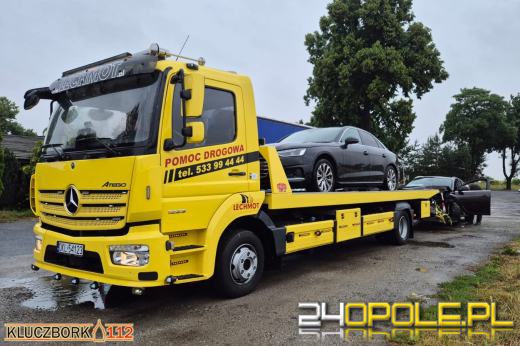 Zderzenie na DK11 przed przejazdem kolejowym. Jedna osoba w szpitalu