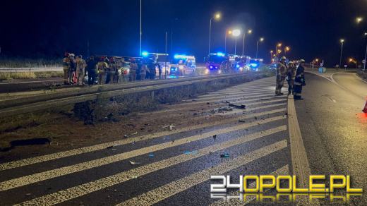 Groźny wypadek na obwodnicy Opola - BMW dachowało 