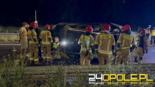 Groźny wypadek na obwodnicy Opola - BMW dachowało 