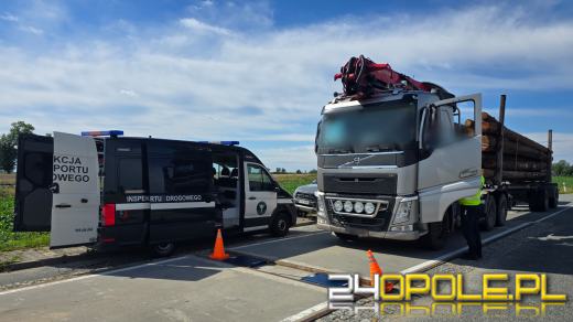 Ponad 60,5 tony i poważne usterki - kontrole drewna na drogach Opolszczyzny.