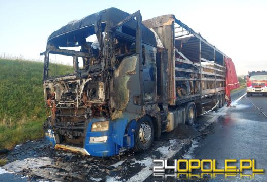 Pożar ciężarówki na A4 - autostrada była całkowicie zablokowana
