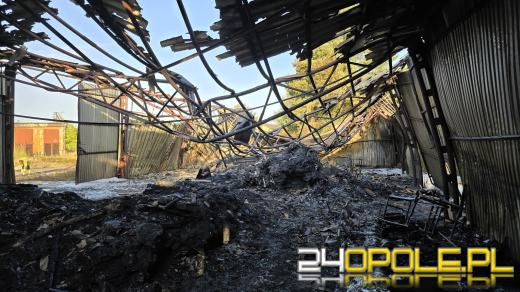 Pożar hali magazynowej w Chróścinie. Spłonęła konstrukcja wypełniona foliami