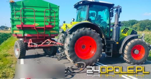 Wypadek z udziałem rowerzysty na DK11 w Byczynie - poszkodowany w szpitalu