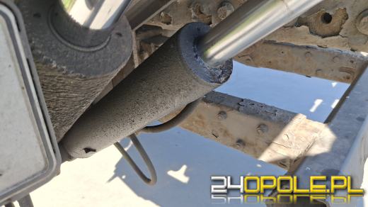 Ciężarówka w fatalnym stanie technicznym zatrzymana na obwodnicy Kędzierzyna-Koźla