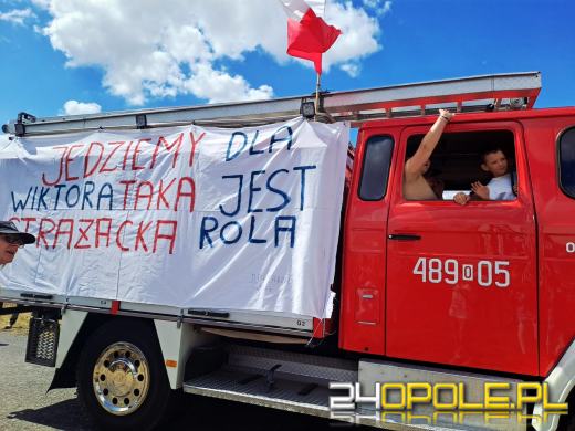 Charytatywny Konwój Strażacki z Głogówka dotarł do Kórnicy