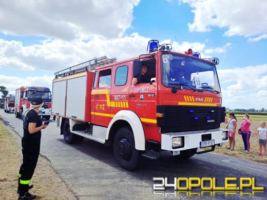 Charytatywny Konwój Strażacki z Głogówka dotarł do Kórnicy