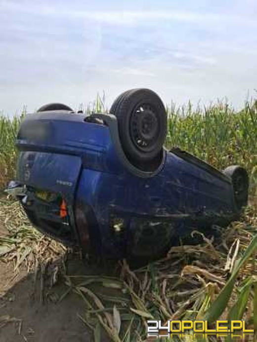 Stracił panowanie nad pojazdem i dachował -był nietrzeźwy