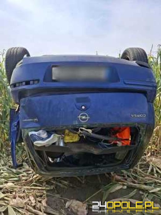 Stracił panowanie nad pojazdem i dachował -był nietrzeźwy