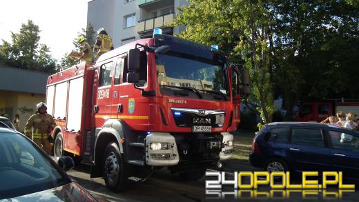 Pożar na ulicy Grota-Roweckiego w Opolu 
