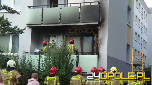Pożar na ulicy Grota-Roweckiego w Opolu 