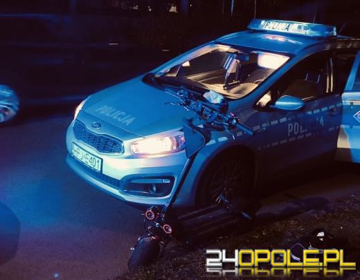 Kolizja z radiowozem i 7 tysięcy mandatu - pościg za 32-latkiem na hulajnodze