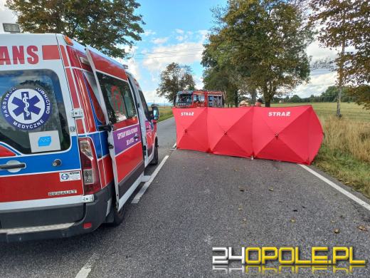 Wypadek śmiertelny DK46 w Ściborzu. Droga zablokowana 