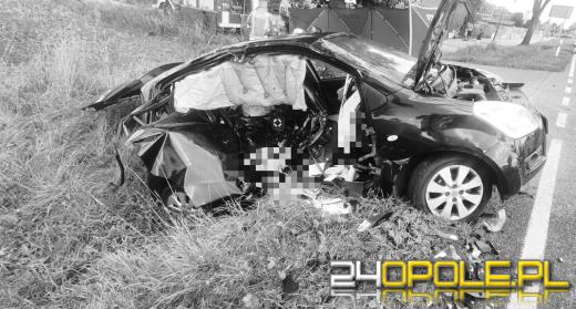 Wypadek śmiertelny DK46 w Ściborzu. Droga zablokowana 