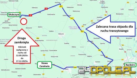 Zamknięcie odcinka DW416. Droga będzie nieprzejezdna przez około trzy miesiące