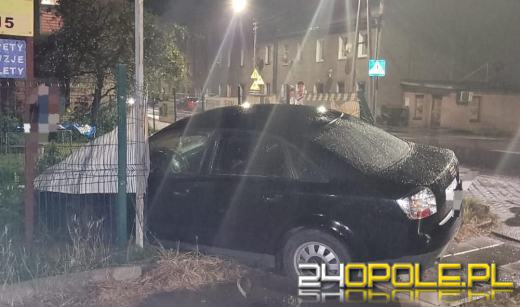 Nietrzeźwy kierowca zakończył swoją jazdę na płocie