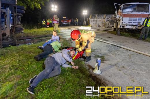 Zderzenie szynobusu z cysterną. Manewry Search & Rescue na Opolszczyźnie