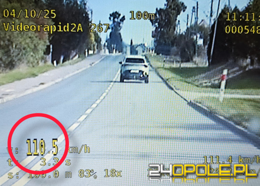 110 km/h przez wieś. 55-latek surowo ukarany