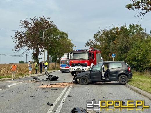 Zderzenie na drodze wojewódzkiej 401 w rejonie Chróściny Nyskiej (AKTUALIZACJA)