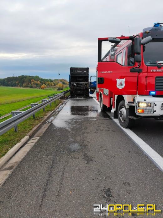 Pożar ciężarówki na opolskim odcinku A4