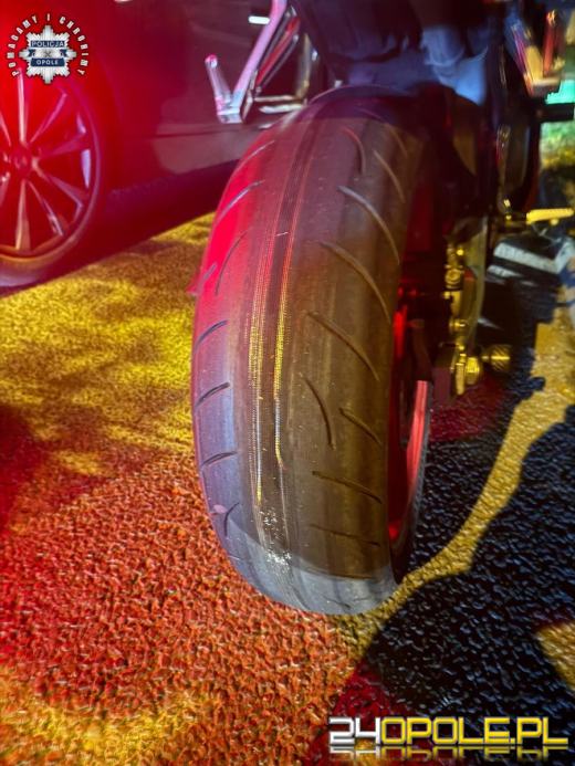 22-latek "palił gumę" na spocie w Opolu. Mandat: 8 tysięcy złotych i 15 punktów