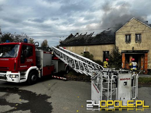 Pożar budynku jednorodzinnego w Przewozie