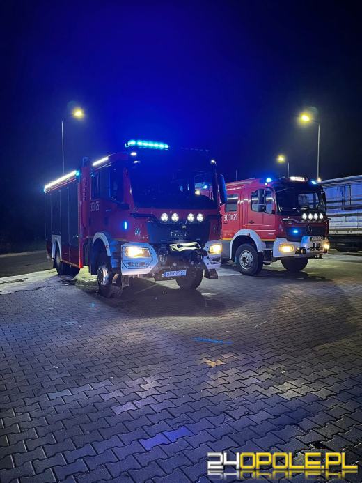 Pożar ciężarówki na MOP Młyński Staw. Strażacy szybko opanowali sytuację