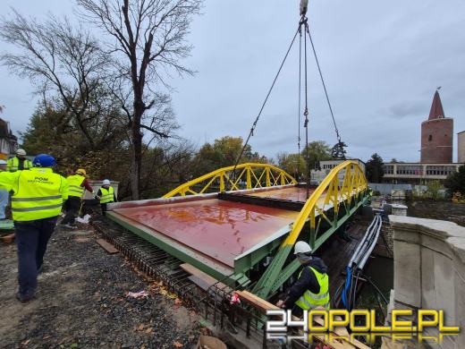 Montaż mostu rozpoczęty - weekendowe utrudnienia w centrum Opola